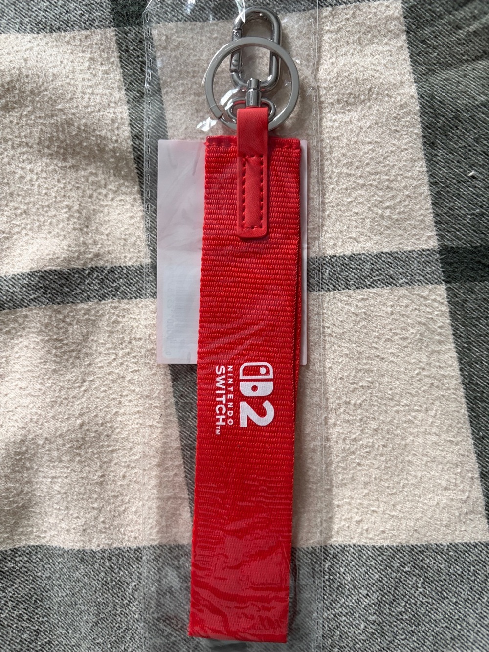 Nintendo Switch 2 Wristlet Keychain Red Lanyard